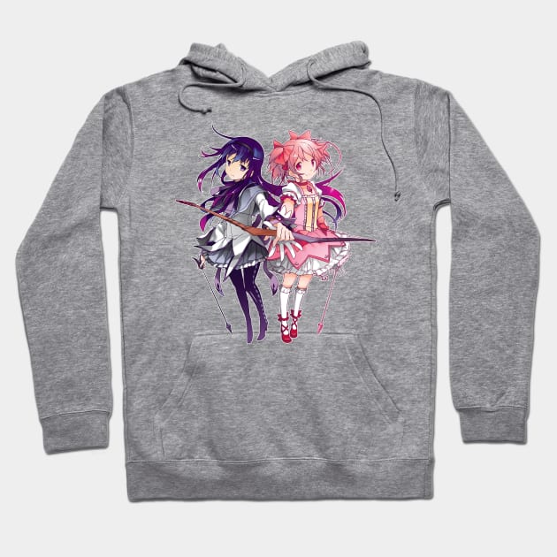 Homura & Madoka Hoodie by YueGraphicDesign